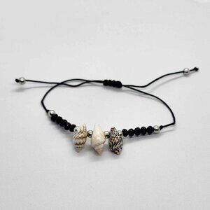 Brand New  3 Seashell with BLACK Bracelet